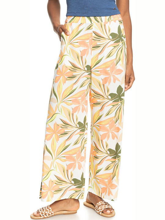 Avenue Women's High-waisted Fabric Trousers Floral