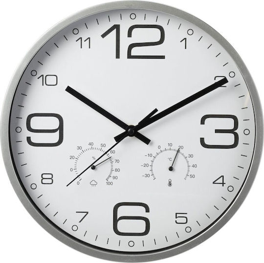 Wanduhr Kunststoff Weiß Ø30cm
