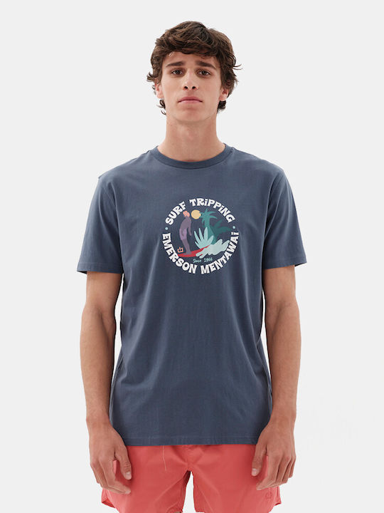 Emerson T-shirt Bărbătesc cu Mânecă Scurtă Indigo Blue