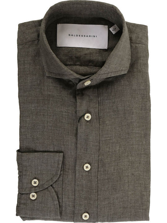 Baldessarini Langärmlig Leinen Hemd Gray