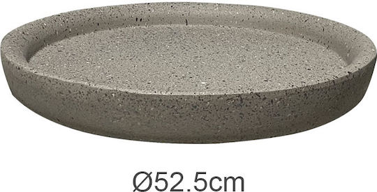 Marhome Πιάτο Γλάστρας Κεραμικό Μπεζ 52.5x52.5εκ. 06-23229-4