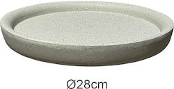 Marhome 06-00-23225-5 Round Plate Pot Beige 25x25cm