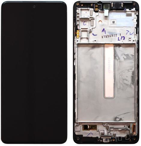 Samsung Οθόνη με Μηχανισμό Αφής και Πλαίσιο για Galaxy M52 (Μαύρο)