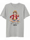 PCMerch T-shirt One Piece Luffy Sitting σε Γκρι χρώμα