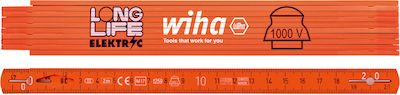 Wiha 42068 Plastic Folding Ruler 2m