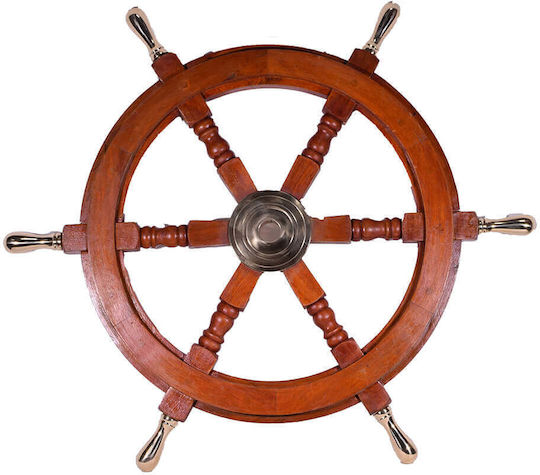 SP Souliotis Antic Miniatură Decorativă Navă Lemn 62.5x62.5cm