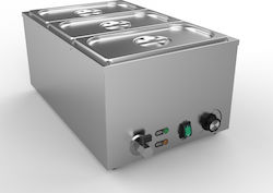 Royal Catering Електрически Бен Мари 1.2kW с Капацитет 3xGN1/3 BBM-3