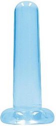 Shots Real Rock Crystal Clear Dildo με Βεντούζα Γαλάζιο 13cm