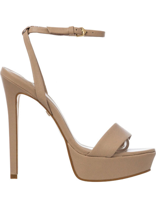 Carrano -CAB01 Leather Sandals Nude