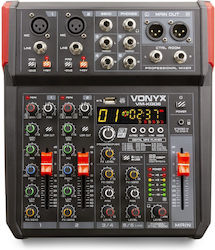 Vonyx VM-KG06 Analogic Combiner 6 Canale cu Putere fantomă & 3 Intrări XLR & Bluetooth