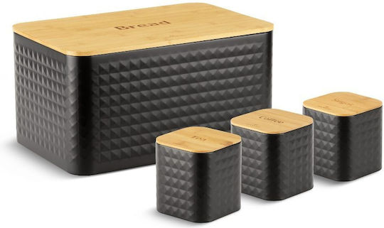 Edenberg Edenberg Lebensmittelgläser & Behälter Set aus 4 Stück Zuckergläser Braun 35cm mit Deckel Hölzernes Braun Edenberg Edenberg Lebensmittelgläser & Behälter Set aus 4 Stück Zuckergläser Braun 35cm mit Deckel Hölzernes Braun