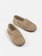 Mayoral Boys Leather Slip-On Moccasins Beige