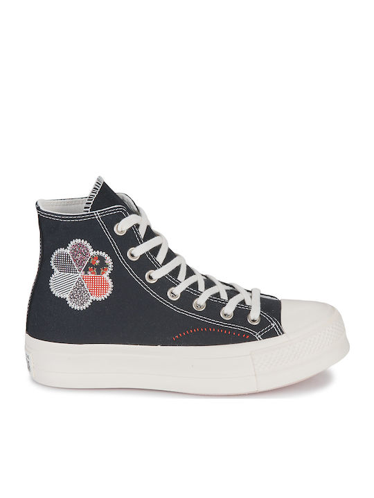 Converse Chuck Taylor All Star Lift Ηi Μποτάκια Μαύρα A05194C