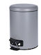 Metallic Bathroom Bin 3L Gray