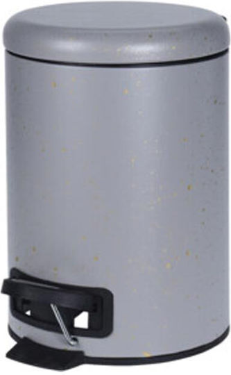 Metallic Bathroom Bin 3L Gray