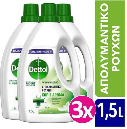 Dettol Καθαριστικό Υγρό Γενικής Χρήσης με Απολυμαντική Δράση Χωρίς Άρωμα 3x1.5lt