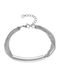 Oxzen Women's Steel Identity Bracelet 21cm