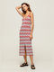 Pepe Jeans Frida Summer Midi Dress Knitted with Slit