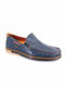 Boxer Men's Leather Moccasins Blue