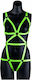 Shots Ouch! Glow In The Dark Full Body Harness Πράσινο