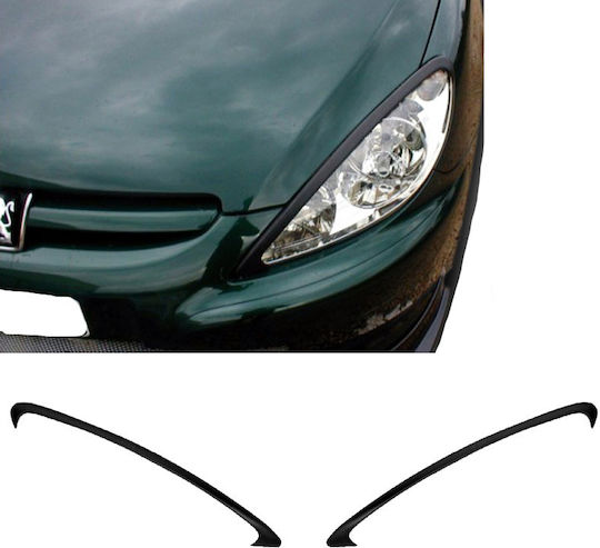 Motordrome Front Headlights Eyebrows for Peugeot 307 2001-2008