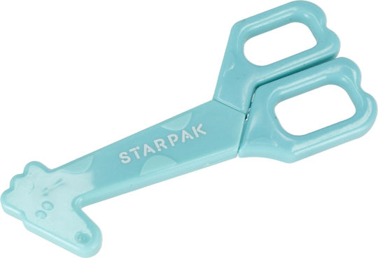 Starpak Safari Pentru copii Foarfecă Foarfeci cu Plastic Lamă Albastru 1buc