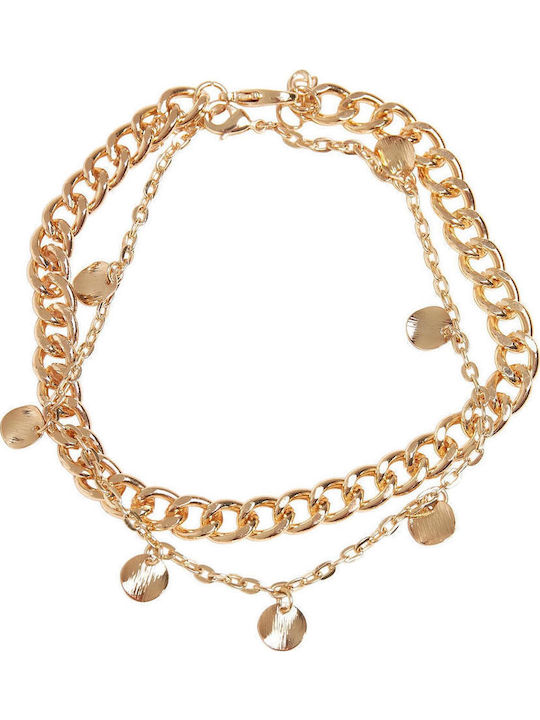 Urban Classics Gold Plated Anklet Chain 22cm