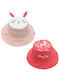 Flapjackkids Kids' Hat Bucket Fabric Sunscreen Bunny / Deer Pink