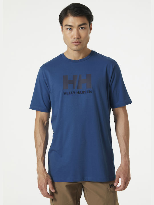 Helly Hansen Αθλητικό Ανδρικό T-shirt Μπλε με Λ...