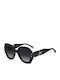 Carolina Herrera Women's Sunglasses with Black Horn-Rimmed Frame and Grey Gradient Lenses HER 0126/S WR7/9O