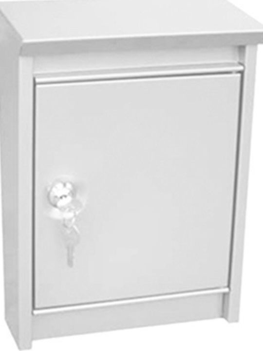 Artekko Γραμματοκιβώτιο Εξωτερικού Χώρου Μεταλλικό σε Λευκό Χρώμα 30.5x5x20.5cm