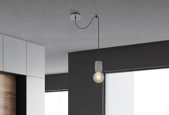 Globo Lighting Freddy Κρεμαστό Φωτιστικό Ασημί με Ντουί E27 12εκ.