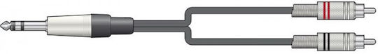 Chord Cable 6.3mm male - 2x RCA male 3m (190.016UK)
