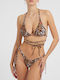 Triangle Bikini Top E3GJ06MC04 Brown Animal Print