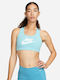 Dri-Fit Swoosh Γυναικείο Αθλητικό Μπουστάκι Ocean Bliss/White