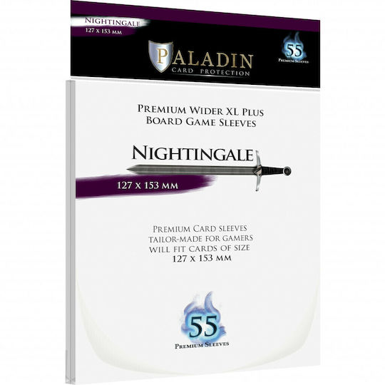 Board & Dice Paladin Nightingale Premium Wider Xl Plus Card Sleeves 55τμχ Purple