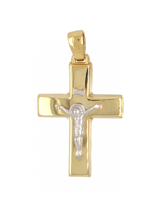 Mertzios.gr Gold Cross 14K with the Crucified