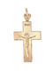 Mertzios.gr Gold Cross 9K Double Sided with the Crucified