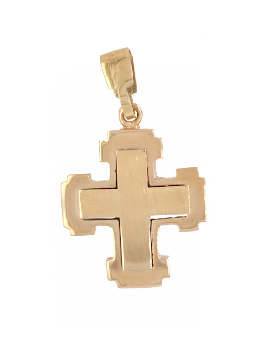 Mertzios.gr Gold Cross 14K with the Crucified