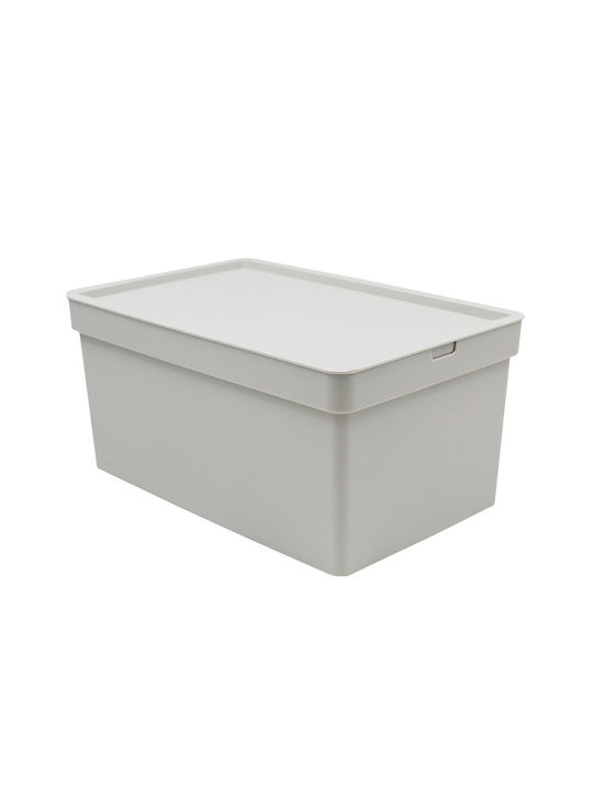 Viomes Nova Kunststoff Aufbewahrungsbox mit Deckel Gray 28x18.5x13.5cm 1Stück