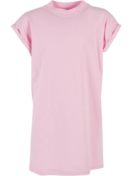 Urban Classics Kids Dress Short Sleeve Pink