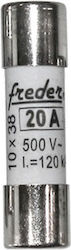 Adeleq Ασφάλεια Κυλινδρική Πορσελάνης 10x38mm 20A για Φωτοβολταϊκά (88-820)