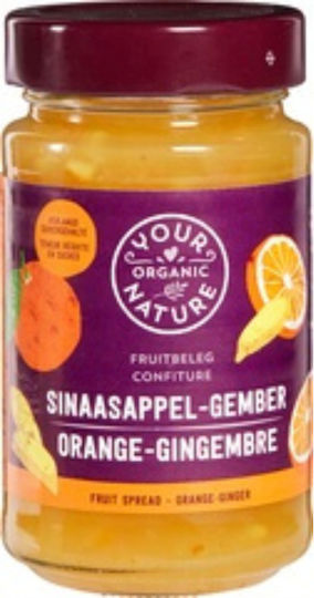 Your Organic Nature Jam Orange Ginger No Added Sugar 250gr