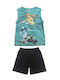 Kids' Set with Shorts Summer 2pcs Light Blue