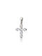 Skaras Jewels Women's White Gold Cross 14K