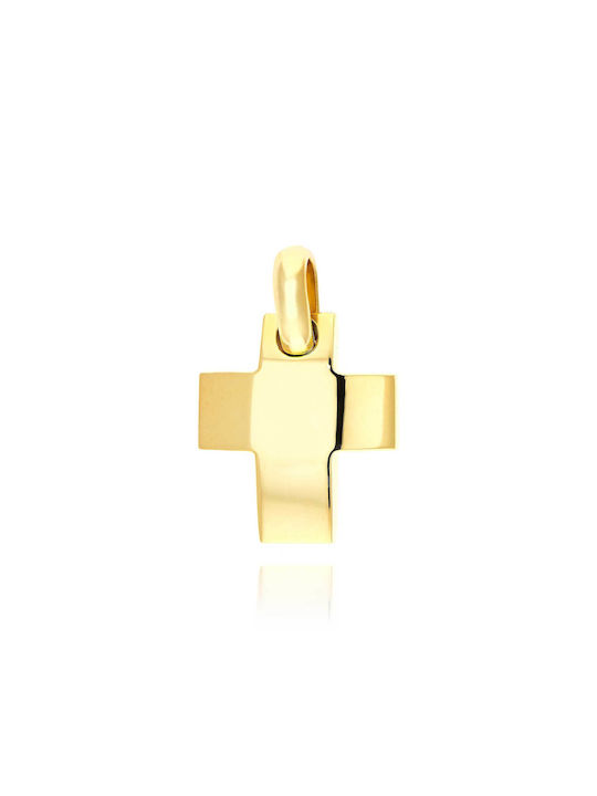 Skaras Jewels Herren Gold Kreuz 14K mit Kette