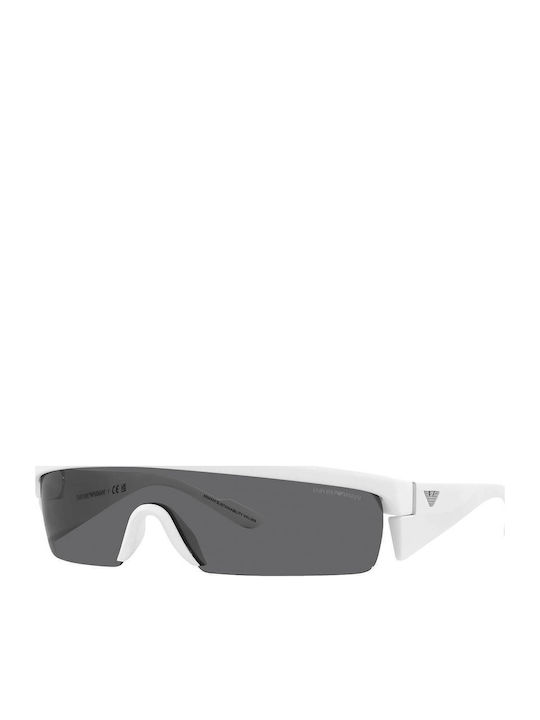 Emporio Armani Men's Sunglasses with White Plastic Frame and Gray Lens EA4204U 534487