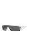 Emporio Armani Men's Sunglasses with White Plastic Frame and Gray Lens EA4204U 534487
