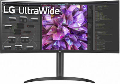 LG 34WQ75C-B Ultrawide IPS HDR Gebogen Monitor 34" QHD 3440x1440 mit Reaktionszeit 5ms GTG