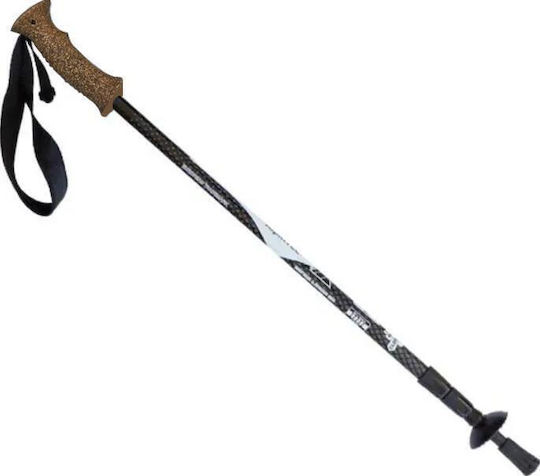 AlpinPro Pair of Telescopic Aluminum Trekking Poles Eagle A-Shock Black 320gr
